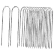 U Shaped Rebar Stakes, 16 Pack 12 Inches Ground Anchors Tent Stakes, Heavy