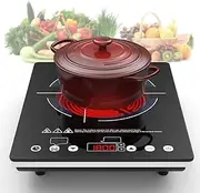 [VBGK] Electric Ceramic Cooktop 2200W, 220v Electric Stove Top with Touch Control, 9 Power Levels, Kids Lock & Timer, Hot Surface Indicator, Overheat Protection, Induction Cooktop