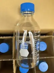 Case Of 10 Kimble Kimax 1000 mL Media Storage Bottle w/ Cap NEW!!! SHIPS FREE!!!