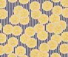 Lemon Slices On Navy Blue Stripes Table Runner, Decoration, 42” Long X 14” Wide