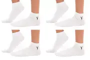 4 Pairs White Ankle Casual V-Toe Flip-Flop Tabi Big Toe Socks