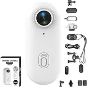Gosnap - Go Snap Camera, Go Snap Body Cam, Wearable Mini Action Camera Mount Anywhere, for Cycling, Travel, Pets (1080P * White)
