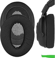 Geekria PRO Extra Thick Mesh Fabric Replacement Ear Pads for Logitech G Pro, G Pro X, G Pro X League of Legends Edition G Pro X 2 Headphones Ear Cushions, Ear Cups Cover Repair Parts (Black)