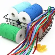 6mm Flat Elastic Band Stretch Cord Rope Costume DIY Woven Sewing Trouser