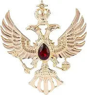 [A N KINGPiiN] AN KINGPiiN Double Headed Eagle with Winged Stone Detailing Lapel Pin Jacket Gift Party Shirt Collar,Costume Pin Accessories for Men Brooch