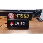 20cm Screen Digital Currency Market Display RSP8266 WS2812B Cryptocurrency Price
