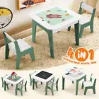 4 IN 1 Kids Table and Chairs Set Childrens Picnic Play Activity Centre Furniture