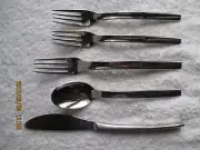 Collectibles Dansk 1 Tablespoon 3 Forks 1 Knife 18/10 China Flatware Silverware