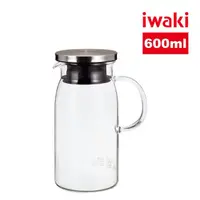 在飛比找momo購物網優惠-【iwaki】日本品牌不鏽鋼系列玻璃把手耐熱玻璃水壺(600