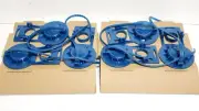6PK Blue Universal Vinyl Toilet Tank Flapper With Pull Strap Chain - NEW