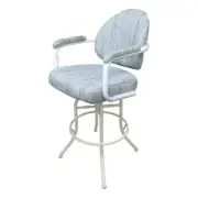 Swivel Tilt Metal Bar Stool 30" - M-70 - Watusi Aquatint - White