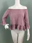 NWT Women's Walter Baker Mauve Peasant “Torrence” Off Shoulder Top Sz M Medium