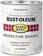 Rust-Oleum Stops Rust Protective Enamel 946ml Flat Black - #1 Rust-Preventative Paint for Indoor/Outdoor Use, Durable & Corrosion-Resistant, Perfect for Metal Surfaces, Offers Long-Lasting Protection