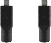 Binxind 2X DC Jack 7.4 x 5.0mm Input to USB-C Type-C Power Plug Charge Adapter for Laptop Phone
