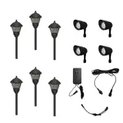 10 Pack Low Voltage Landscape Lighting Kit, Dusk to Dawn 6*100LM Pathway Ligh...