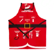 Adult Christmas Apron Funny BBQ XMAS Cooking Chef Costume