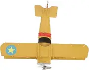 BELLIFFY 1pc Vintage Iron Biplane Model Creative Desktop Decor Retro Plane Craft for Home Decoration Photography Props Durable Miniature Plane for Showcase Room Stickers Included