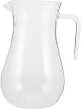 CONGARTENO Beverage Pitcher with Handle Lemonade Water Jug Plastic Milk Jug Clear Wine Decanter Carafe Tea Beverage Container for Refreshing Drinks 600ml