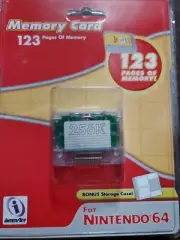 N64 Performance Memory Card with Case SEALED Brand New Nintendo 64 123 pages mem