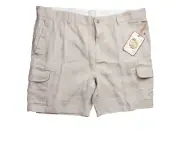 C&C California 100%Linen beige Cargo Shorts Mens 40 New beach Resort Casual