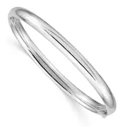 14K Yellow Gold 3/16 Polished Hinged Baby Bangle