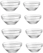 KICHOUSE 8pcs Bozai Cake Bowl Soy Sauce Dishes Glass Tiny Ramekins Glass Mixing Bowl Set Vitroleros para