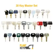 30 Key Machinery Excavator Master Set For Caterpillar Komatsu Hitachi & More