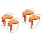 2 PCS Chicken Wing Necklace Fried Food Hanging Pendant Hip Hop Decoration