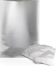 Lertenys 100pcs 15x22cm Aluminum Foil Mylar Bags, Heat Sealable Food Storage Pouches for Dried Food Steaming Cooking and Long Term Storage