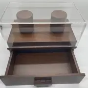 Holme & Hadfield Watch Box Organizer Watch Display Case Box Walnut W/Drawer New