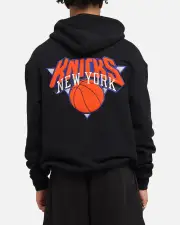 [MITCHELL & NESS] Mitchell & Ness New York Knicks Big Apple Hoodie Black - Size M M Black