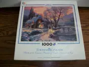 NEW Ceaco Thomas Kinkade 1000 Piece Puzzle “Winter Evening Gathering” #3310-41