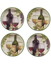 Certified International Meadow Brook Vineyard Soup/Pasta Bowls (Set of 4