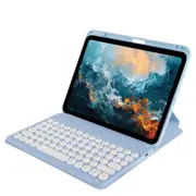 Techxtras Tri-Folding Tablet Case with Wireless Keyboard for iPad 10.2" Blue