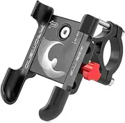 PROMEND Bike Phone Mount Holder, Aluminium Bicycle & Motorcycle Phone Holder Adjustable, Anti Slip Bike Phone Mount for Any Smart Phone iPhone X, XS, 11, 8, 7, 6 Plus, Galaxy S9, S8 etc.