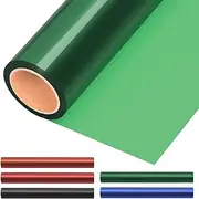 Tanstic 15.7 Inch x 98 Feet Green Cellophane Wrap Roll, 2.3 Mil Thick Transparent Colored Cellophane Wrapping Paper, Colored Cellophane Paper for Gift Baskets, Treats, Flower