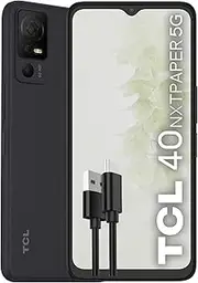 TCL 40NXTPAPER 5G Smartphone, 6.6" HDplus 90Hz Display, 256GB, 12GB RAM (6GB Plus 6GB RAM Expansion), 50MP Triple Camera, Android 13, 5010mAh Battery, Starlight Black, Additional USB Type-C