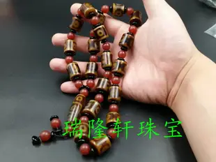 新款天然玉石三眼天珠項鏈批發西藏滿天珠項鏈項墜廠家直銷