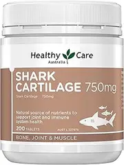 Healthy Care Shark Cartilage Tablets - Premium Dietary Supplement for Joint & Immune Support - Sugar-Free - 200 Tablets