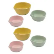 2x 3pc Jamie Oliver Big Love Pinch-Me Pots Measuring Bowl Cup Stoneware Set