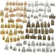 [AUTSUPPL] Create Unique Jewelry 100pcs Alloy Bracelet Charms Spacer Beads Hanger Dangle Connectors for Diy Craft