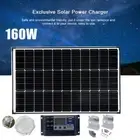12V 160W Solar Panel Kit Mono Fixed Camping Portable Battery Charger W/Regulator
