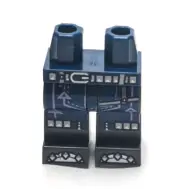 Lego - Minifigure Legs - Dark Blue Grey Gray, Armor, Belt