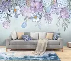 3D Watercolor Floral Wallpaper Wall Mural Removable Self-adhesive 241