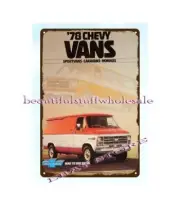 home decor 1978 automotive Van cars Sportvan Caravan Nomad metal tin sign