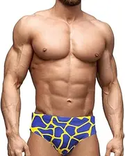 Dusehu Sexy Mens Swimwear - Sexy Men Swimming Trunks,Sexy Swim Underwear, Irregular Printing, Non-Fading, Light and Breathable Water Sports, Surf, Beach, Pool, Fitness