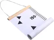Kisangel Record Boys and Girls Growth Triangle Shape Hanging Ruler Wooden Frame Fabric Easy Install Growth Chart
