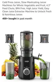 Cold Press Juicer, Slow Masticating Juicer Machines for Whole Vegetable/fruit443