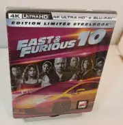 Furious X 4K Steelbook -European Import-NEW (Sealed) Box Shipping with Tracking