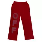 Off-White Virgil Abloh Split-Hem Track Pants Cotton Fleece Sweatpants Red Small
